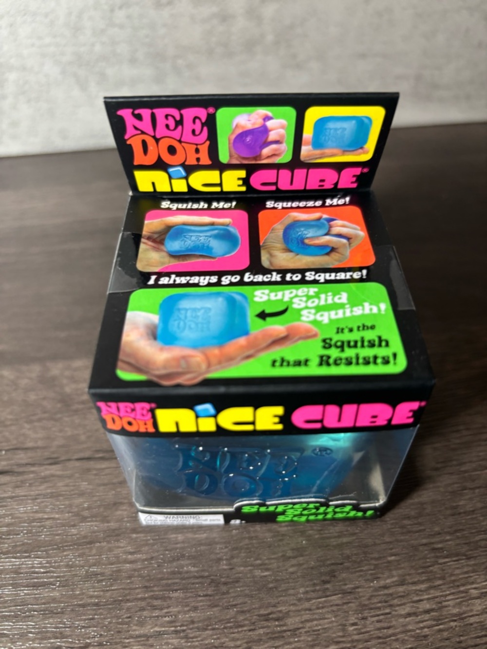 NeeDoh Nice Cube Blue Super Solid Squish - Picture 3 of 6